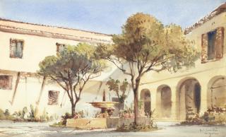 Gabriel Carelli - Courtyard, Algiers