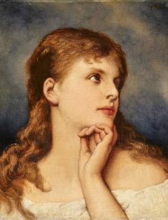 Gabriel Cornelius Von Max - Aufschauendes Mädchen.