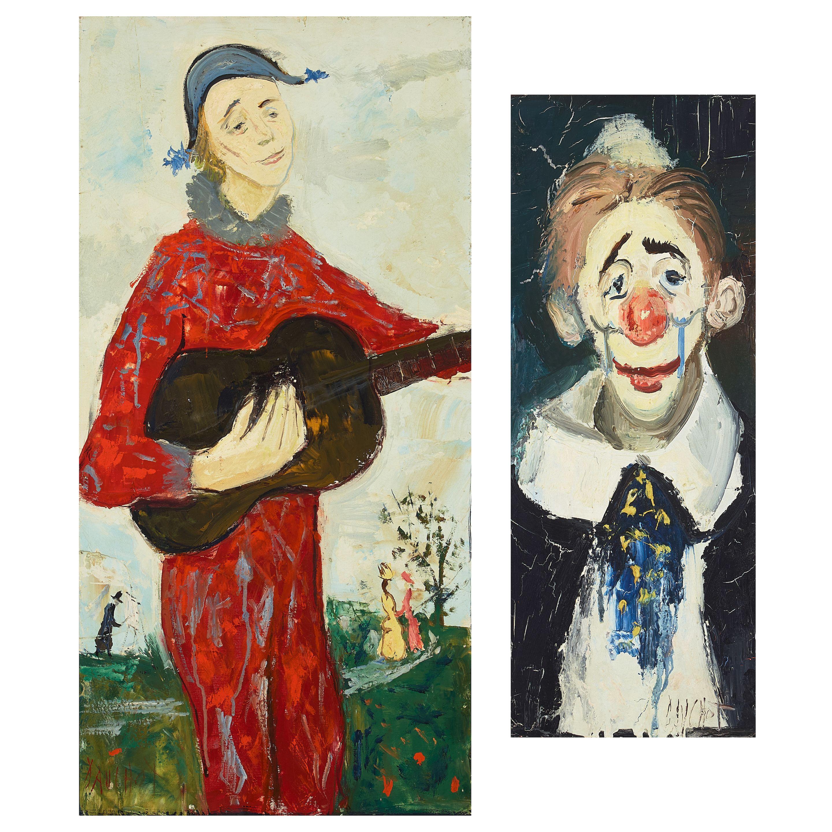 Gabriel Dauchot - Clown; Harlequin (two works)