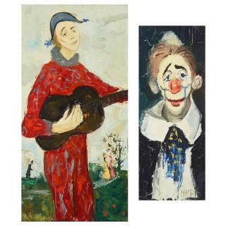 Gabriel Dauchot - Clown; Harlequin (two works)