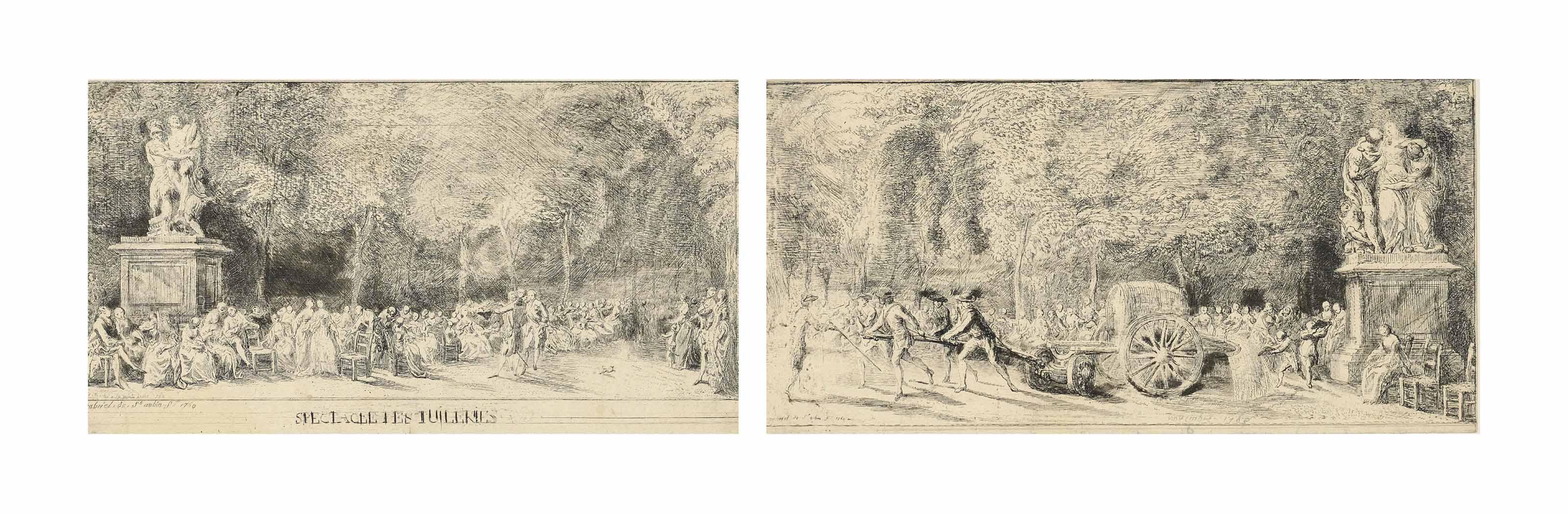 Gabriel De Saint-Aubin - Spectacle De Tuileries: Le Chaises (Dacier 18)