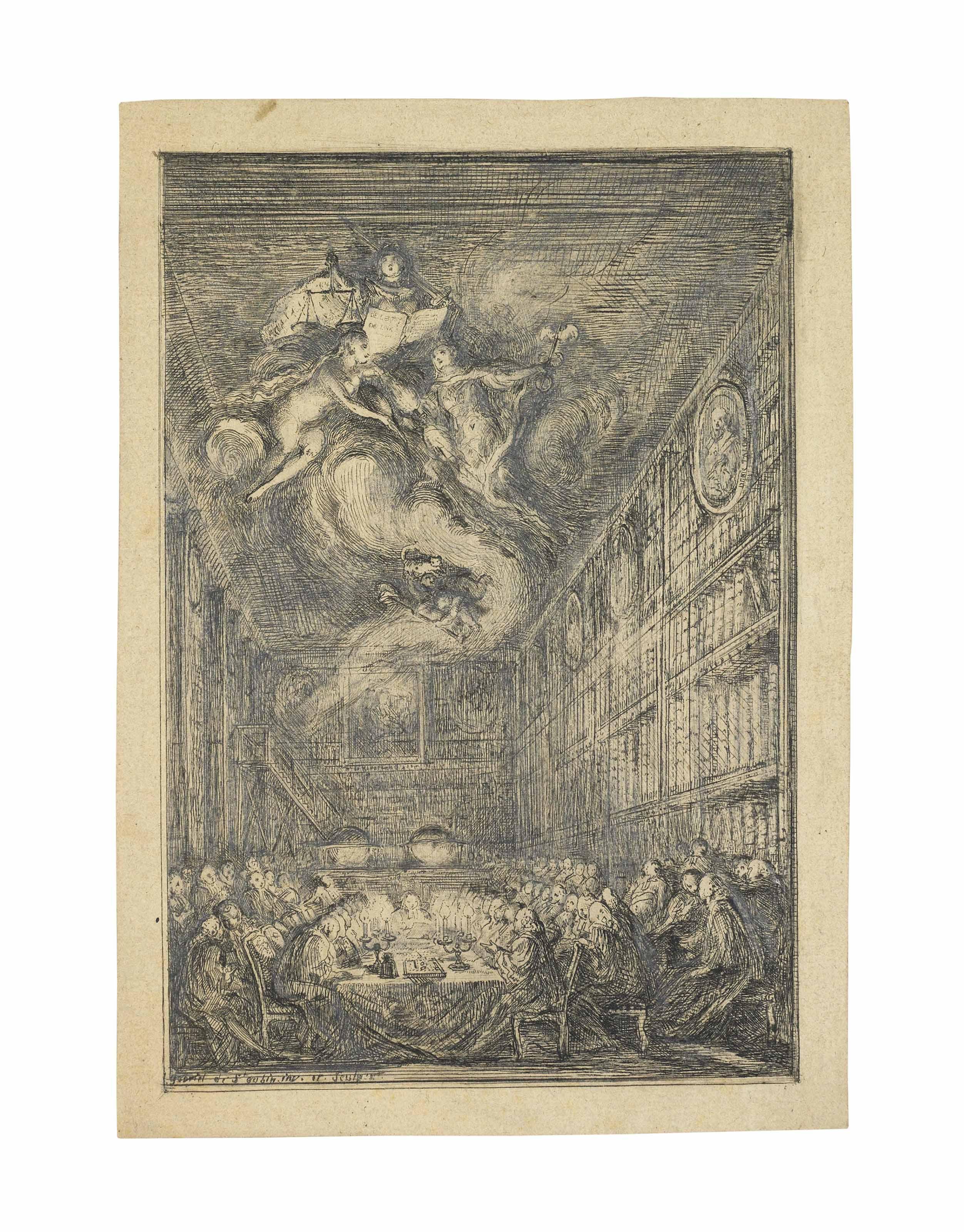 Gabriel De Saint-Aubin - Une Conference Des Avocats (Dacier 48)