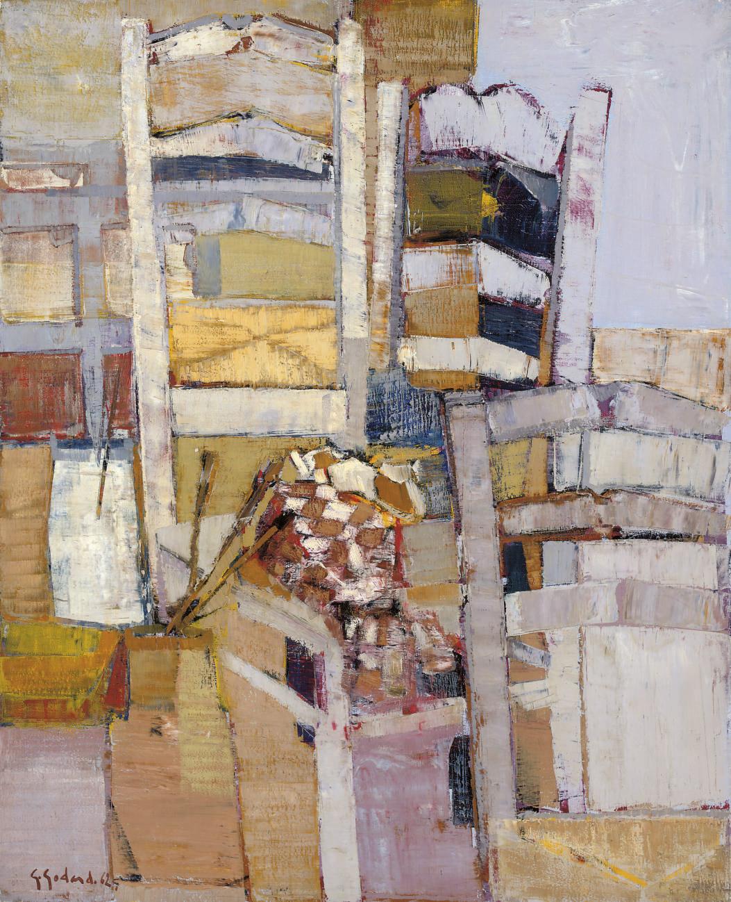 Gabriel Godard - Chaises dans l\'atelier