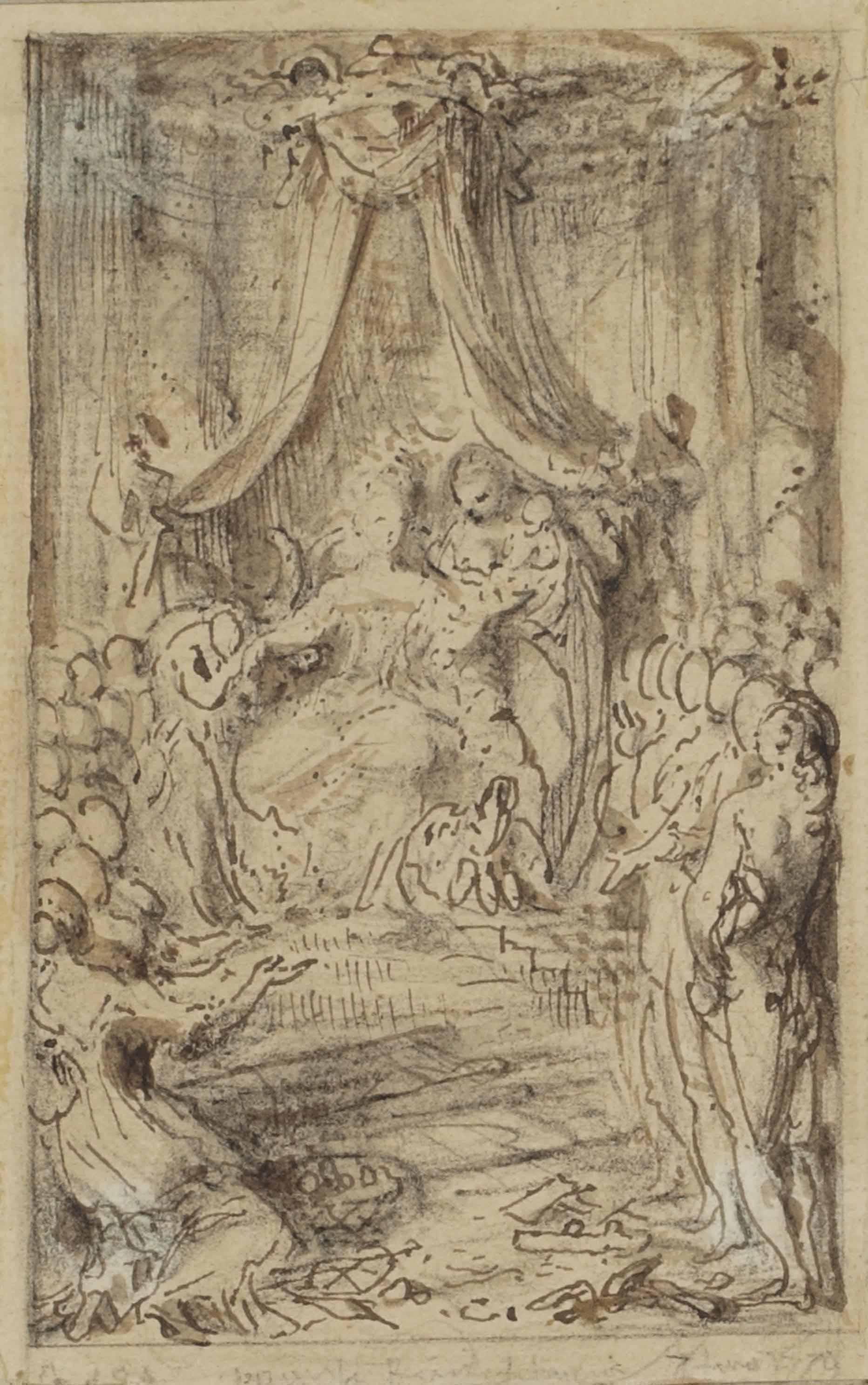 Gabriel-Jacques De Saint-Aubin - Allégorie D\'Une Naissance Royale