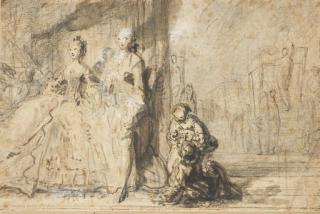 Gabriel-Jacques De Saint-Aubin - La promenade des boulevards