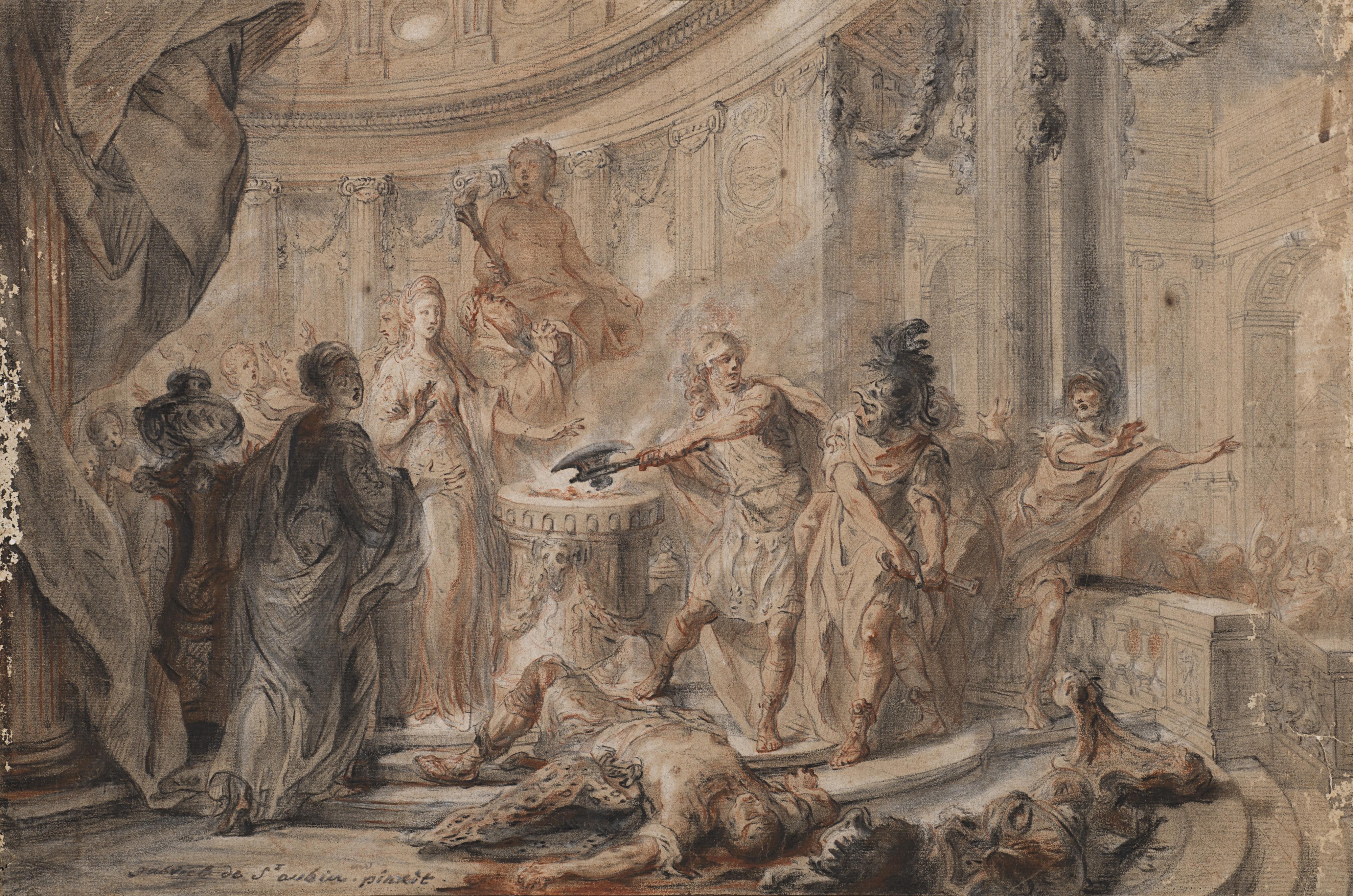 Gabriel Jacques De Saint-Aubin - The wedding of Merope and Polyphonte