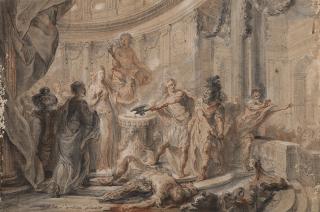 Gabriel Jacques De Saint-Aubin - The wedding of Merope and Polyphonte