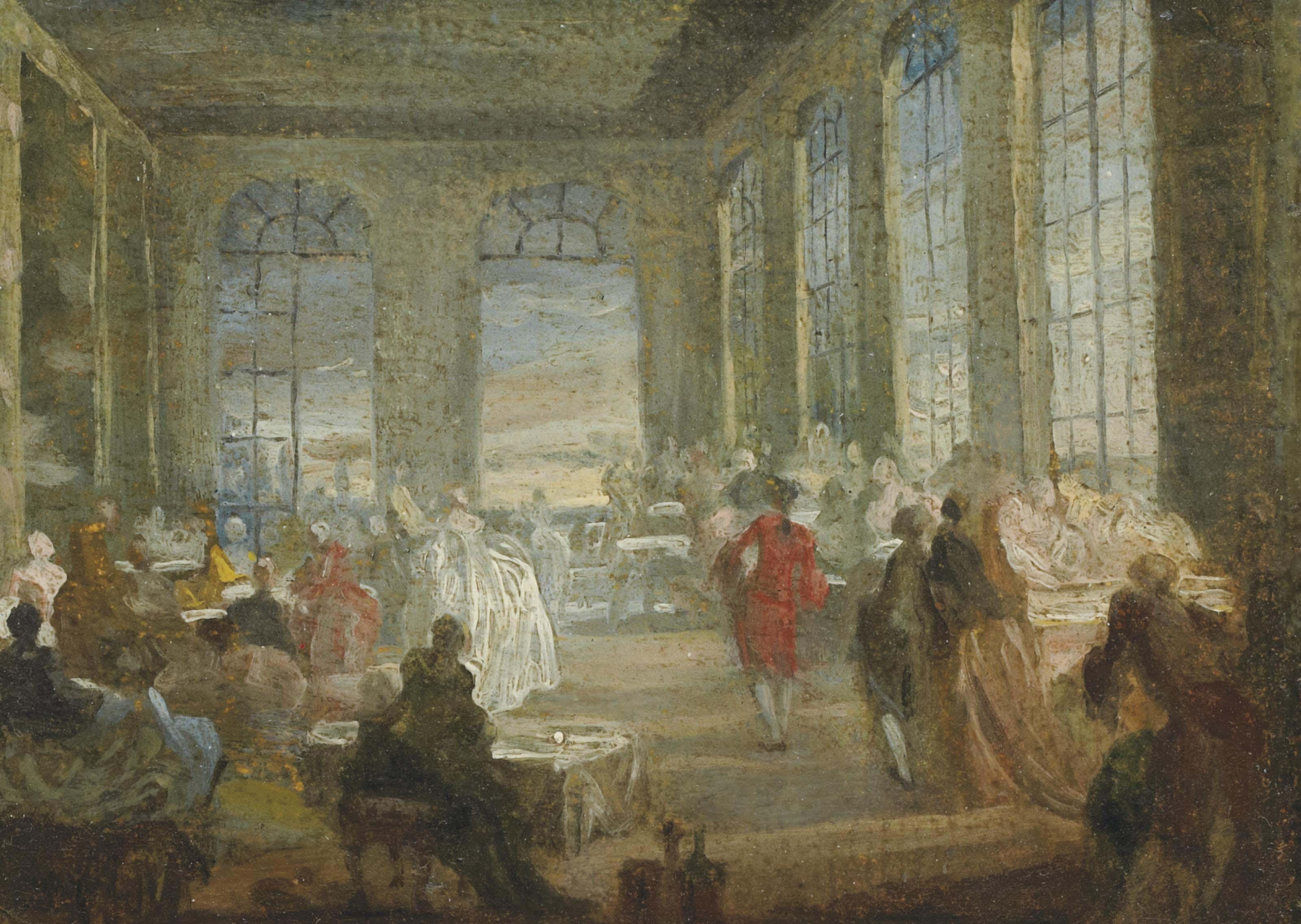 Gabriel-Jacques de Saint-Aubin - Une assemblée au concert