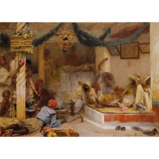 Gabriel-Joseph-Marie-Augustin Ferrier - Les Fumeurs De Kiffgabriel-Joseph-Marie-Augustin Ferrier ; Smoking Kiff ; Signed Lower Right ; Oil On Canvas