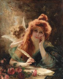 Gabriel-Joseph-Marie-Augustin Ferrier - The love letter