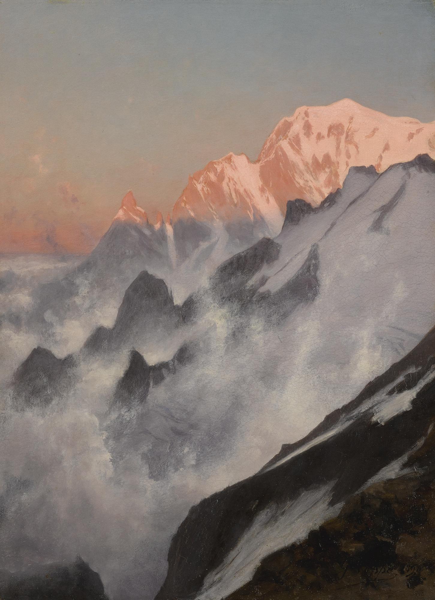 Gabriel Loppé - French Aiguille Noire De Peuterey, Mont Blanc