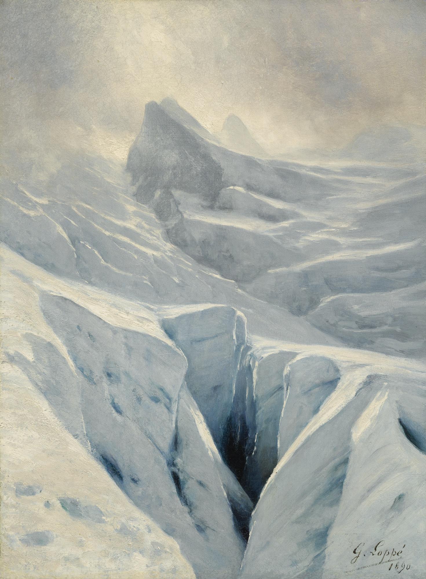 Gabriel Loppé - Glacier Des Bossons, Chamonix 