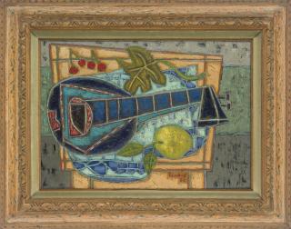 Gabriel Zendel - Lute and fruit on a table