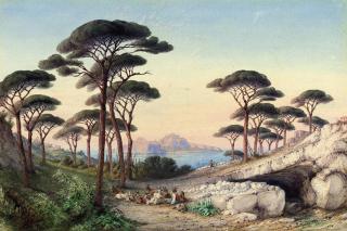 Gabriele Carelli - Goatherders near Faro, Capri beyond
