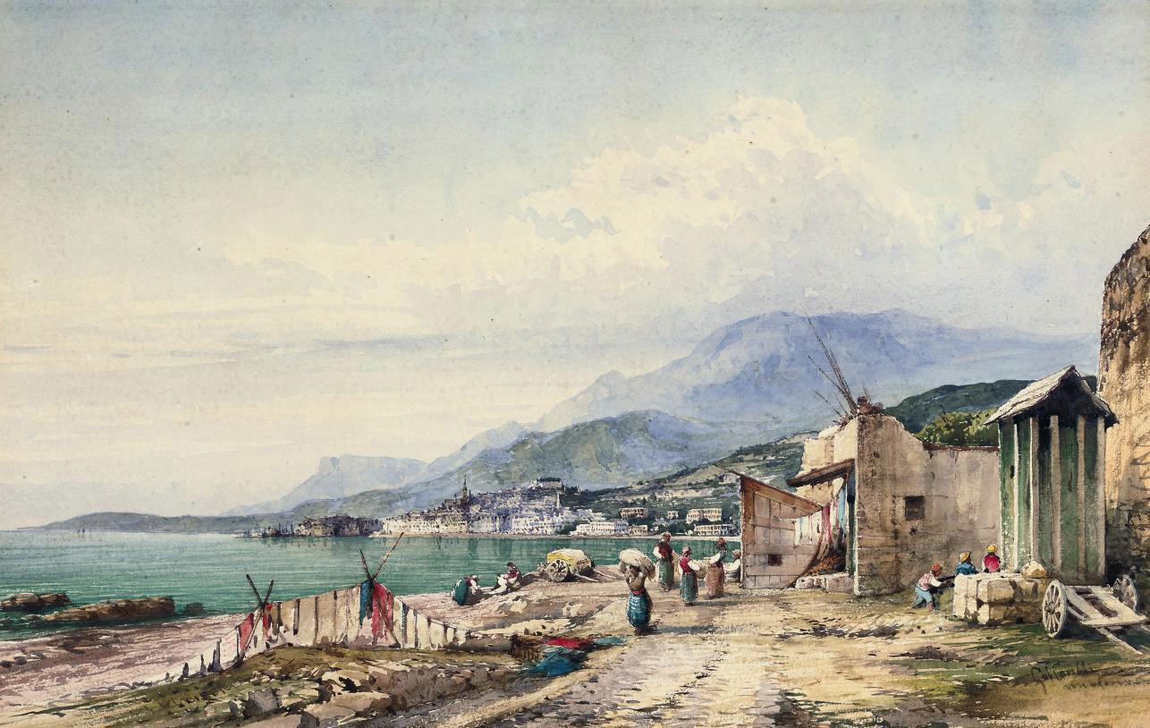 Gabriele Carelli - Washing clothes, Menton