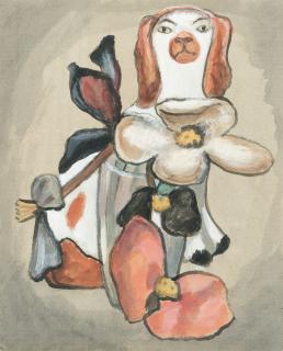 Gabriele Münter - Begonien und Porzellanhund