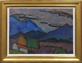 Gabriele Münter - Berglandschaft mit Haus