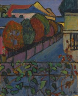 Gabriele Münter - Blick Vom Balkon Des Bonner Hauses (Von Münters Balkon In Bonn) (View From The Balcony Of Bonn House (From Münter\'S Balcony At Bonn))