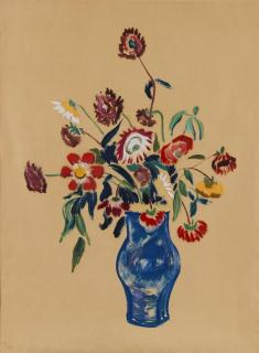 Gabriele Münter - Blumen in blauer Vase