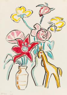 Gabriele Münter - Blumenstillleben mit Giraffe