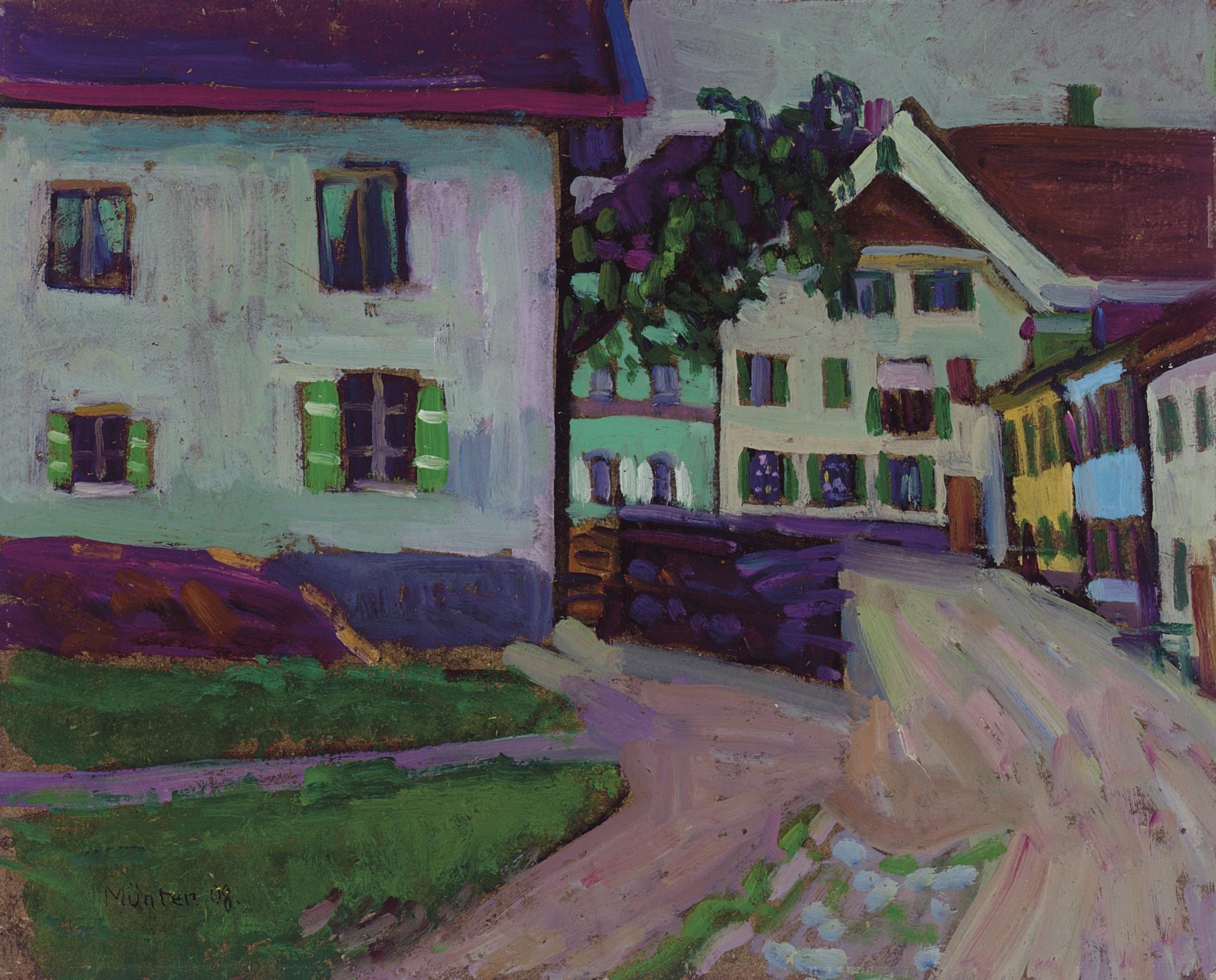 Gabriele Münter - Dorfstrasse im Murnau