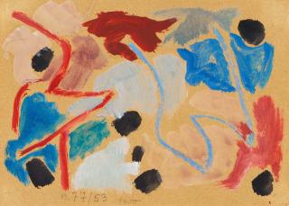 Gabriele Münter - Farbige abstrakte Komposition.