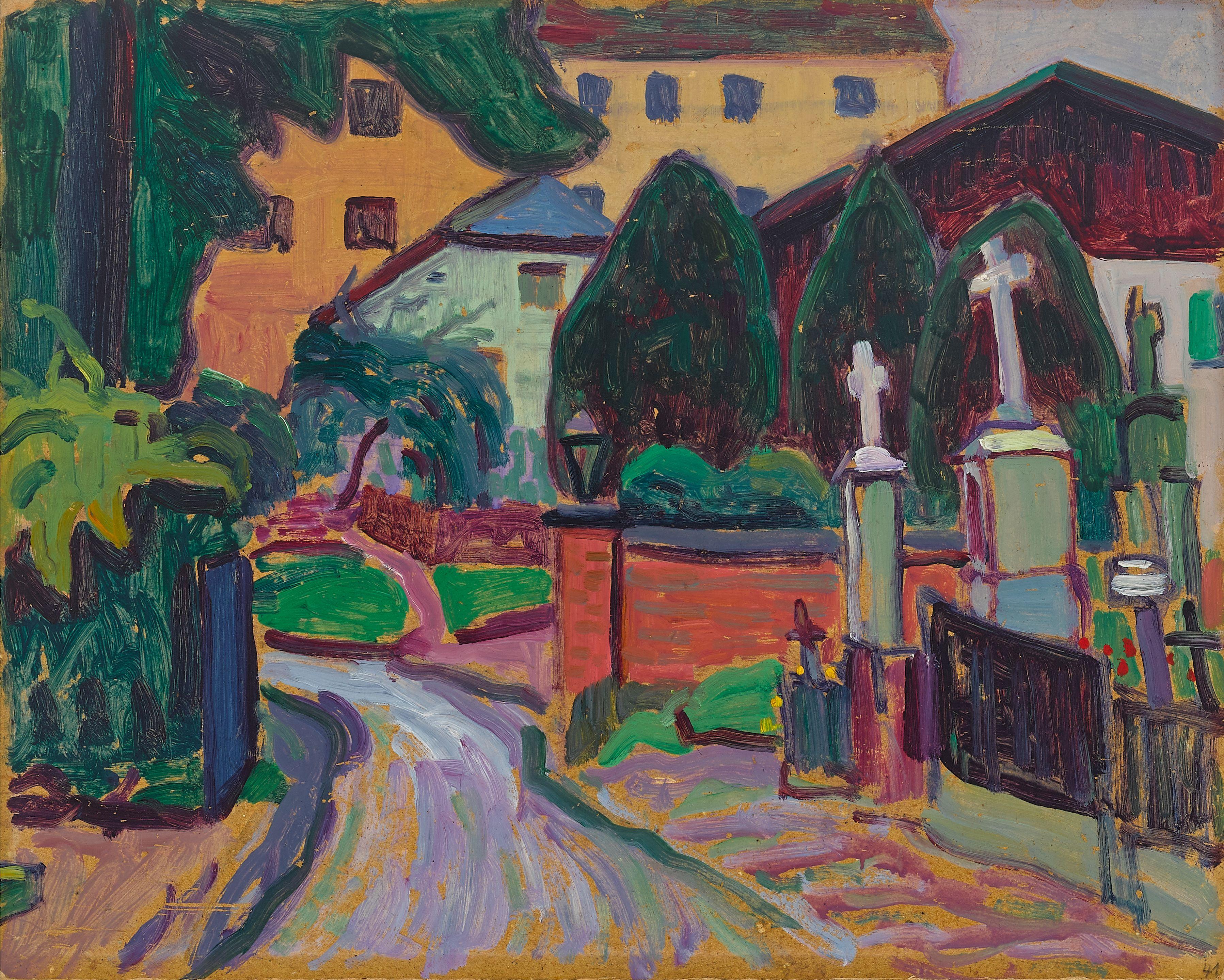 Gabriele Münter - Friedhoftor (Murnau)