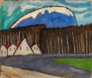 Gabriele Münter - Häuser am Wald