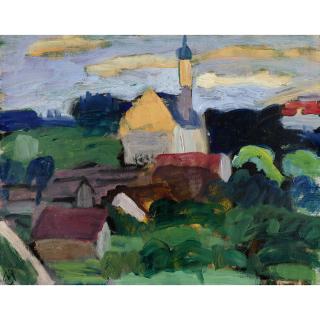 Gabriele Münter - Murnauer Landschaftsstudie (Landscape Study Of Murnau)