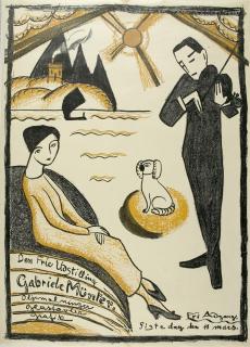 Gabriele Münter - Plakat für die Gabriele Münter-Ausstellung Kopenhagen.