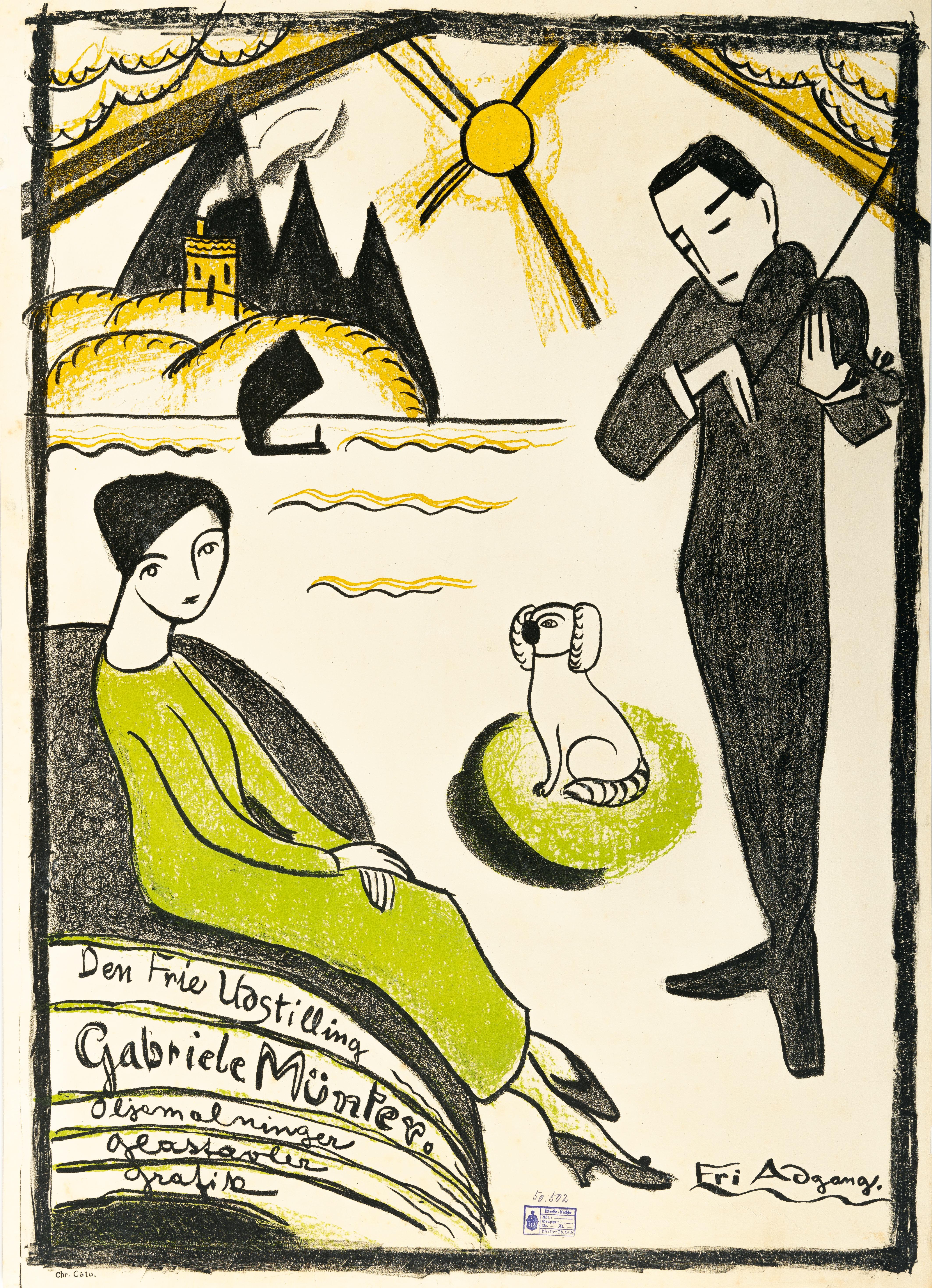 Gabriele Münter - Plakat für die Gabriele Münter Ausstellung Kopenhagen