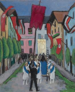 Gabriele Münter - Prozession in Murnau.
