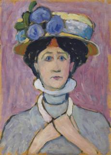 Gabriele Münter - Selbstportrait mit Hut