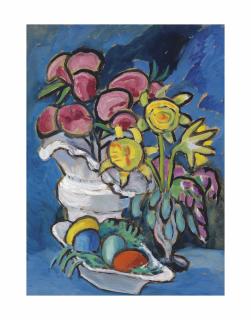 Gabriele Münter - Stilleben mit Blumen und Ostereiern
