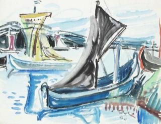 Gabriele Stock-Schmilinsky - Kurenkähne (Nidden)