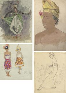 Gabriëlle Ferrand - A collection of drawings depicting Indonesian subjects