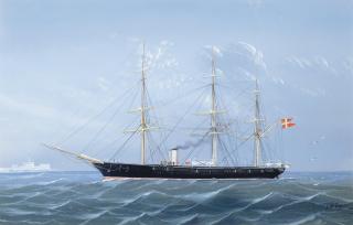 Gaetano D\'Esposito - A Danish steamship in the Mediterranean
