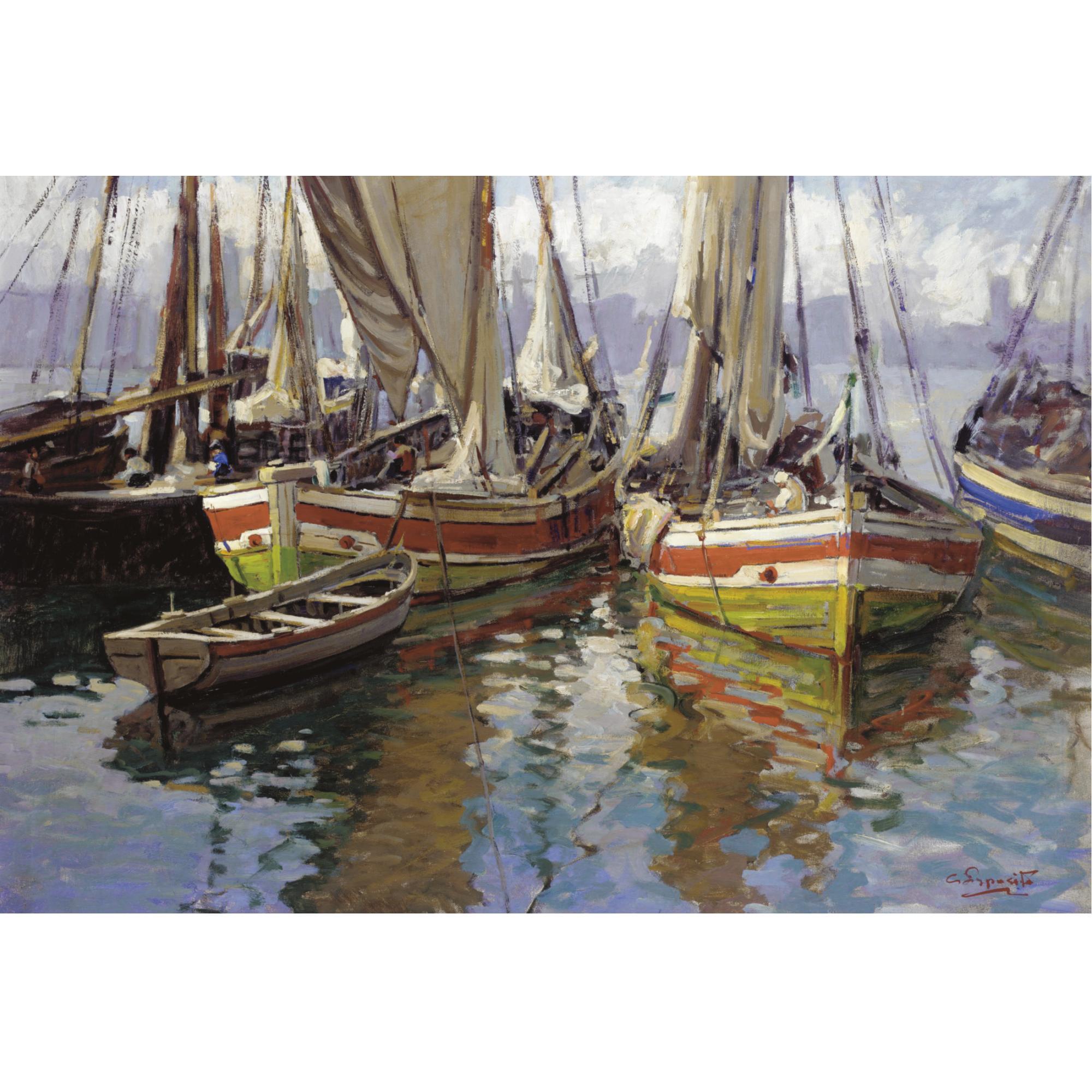 Gaetano Esposito - Harbour Scene