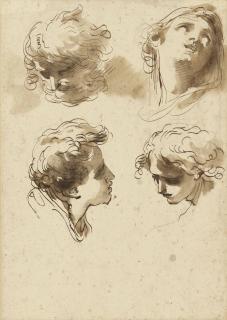 Gaetano Gandolfi - Four studies of heads