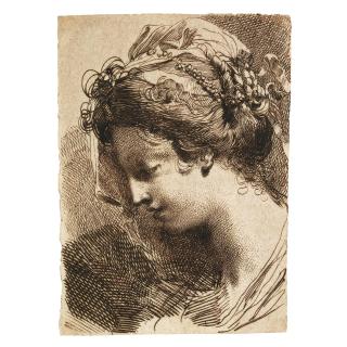 Gaetano Gandolfi - Head Of A Young Woman