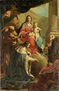 Gaetano Gandolfi - Madonna Col Bambino E I Santi Giuseppe, Francesco di Paola E Ludovico di Francia