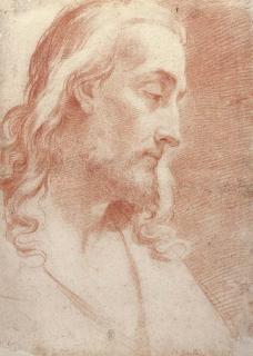 Gaetano Gandolfi - The head of Christ in profile to the right