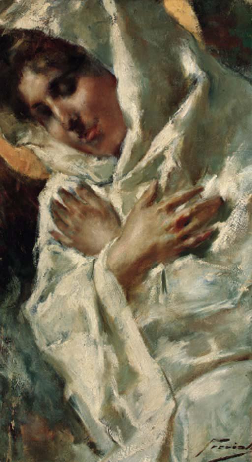 Gaetano Previati - A moment of meditation