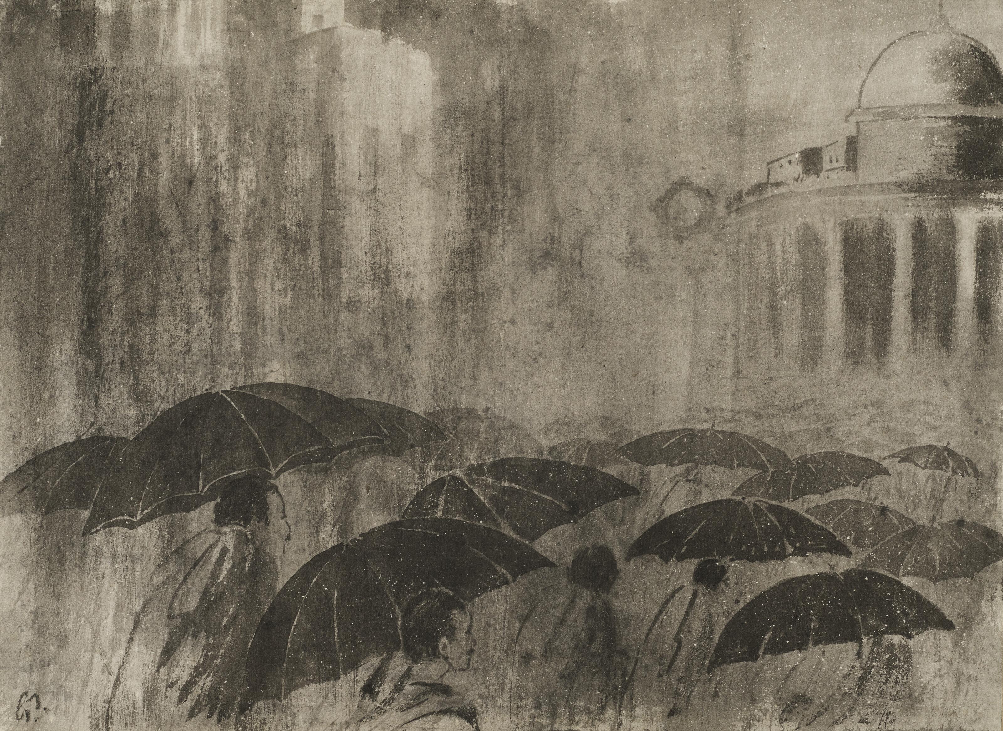 Gaganendranath Tagore - The Rain in Calcutta