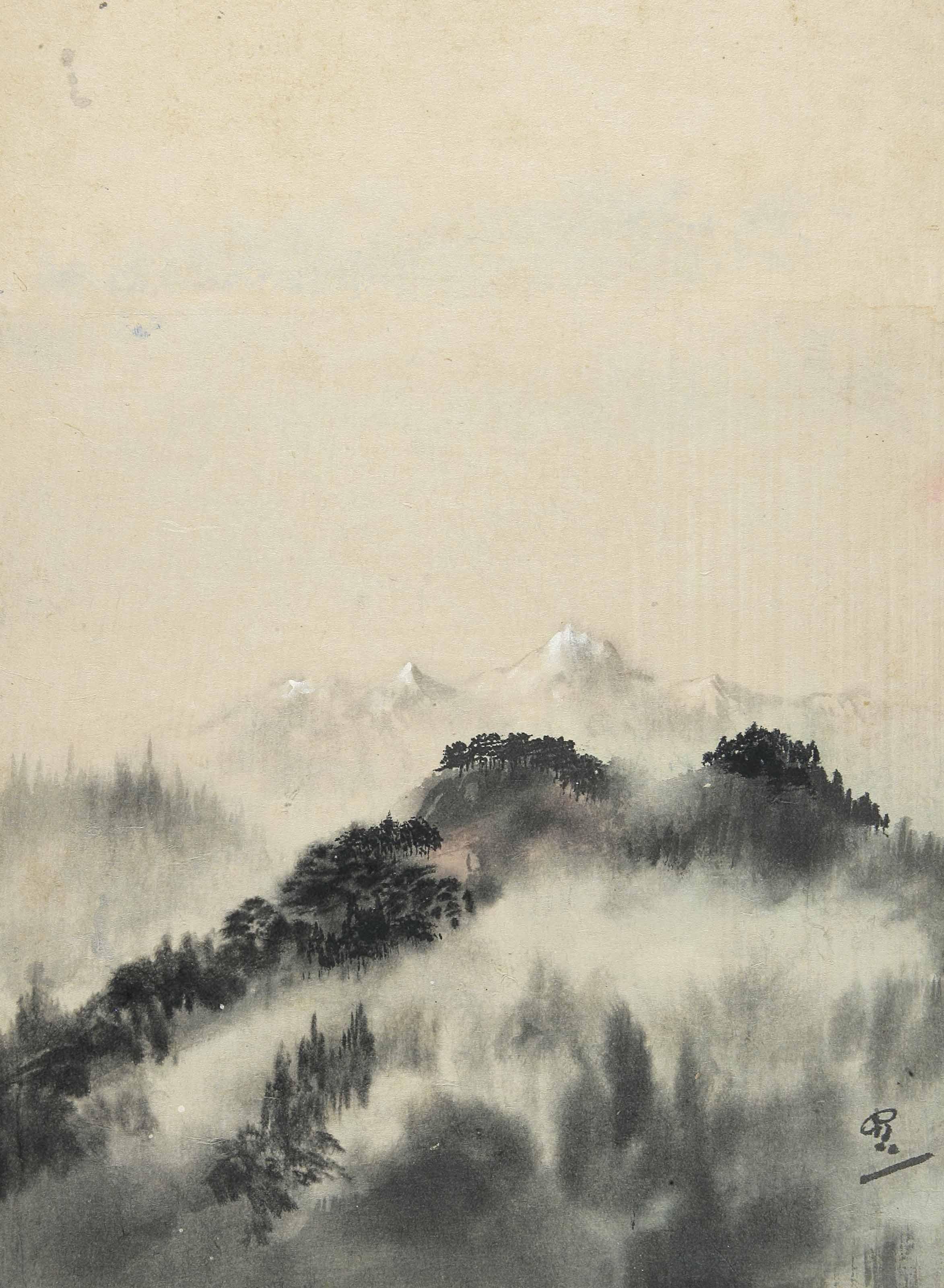 Gaganendranath Tagore - Untitled (Himalayan Landscape)