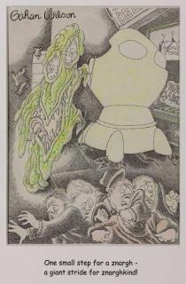 Gahan Wilson - One Small Step For A Znargh..., April 1970, P. 173