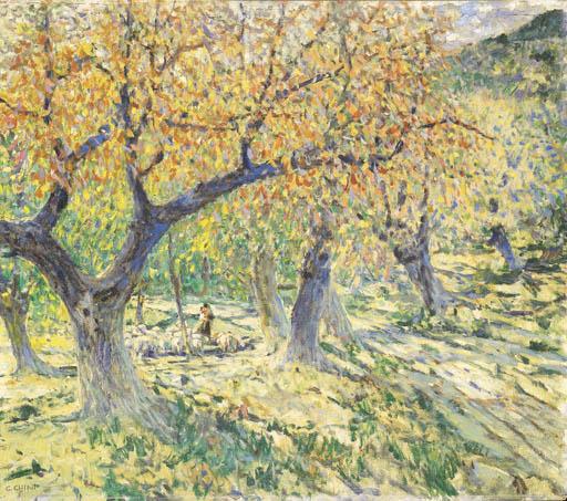 Galileo Chini - Gregge nel bosco