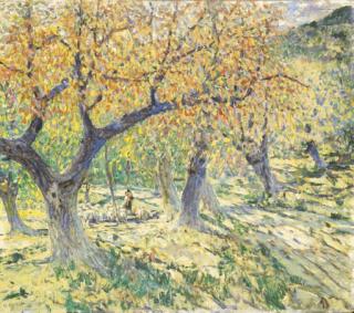 Galileo Chini - Gregge nel bosco