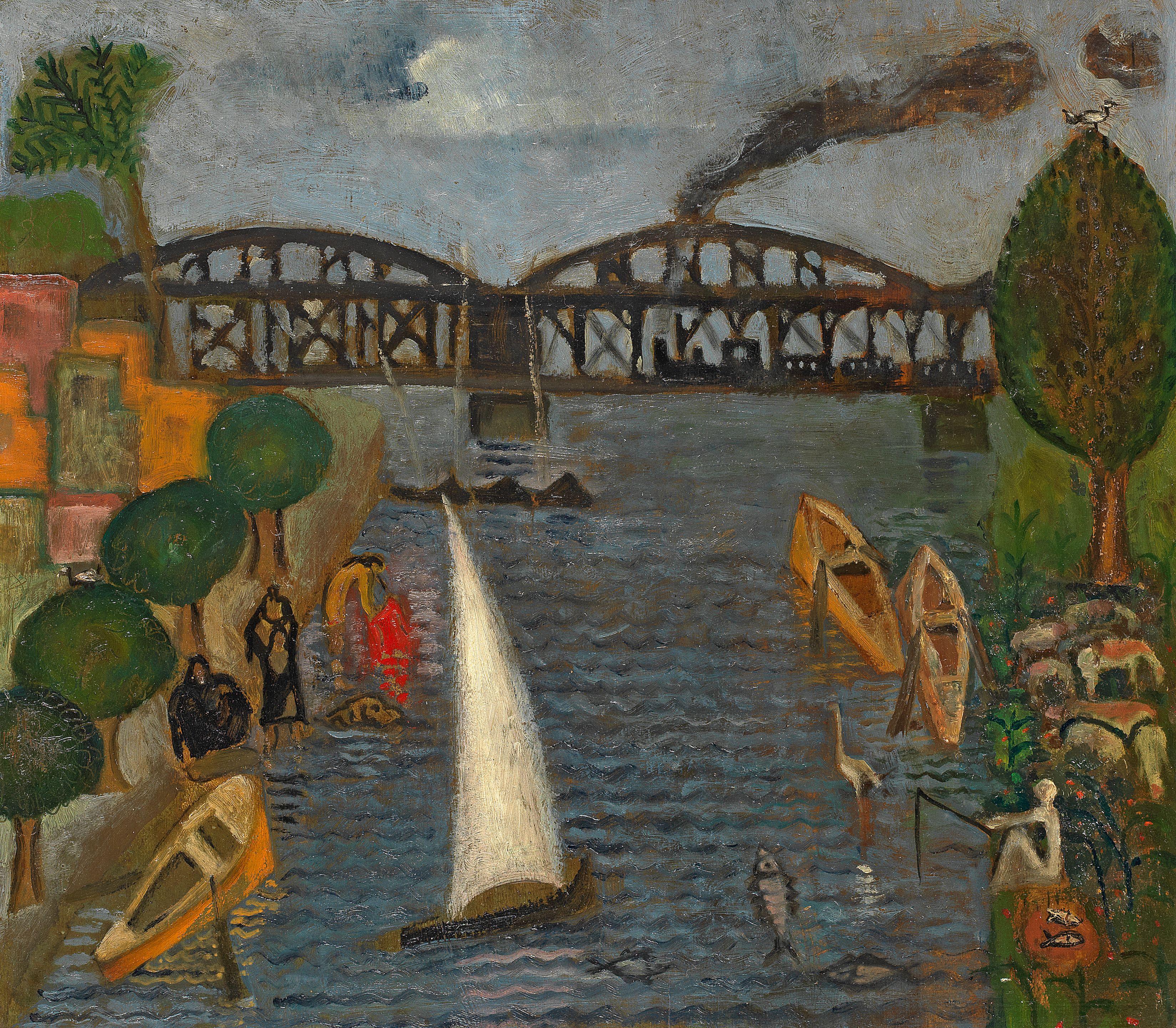 Gamal El Seguini - A View of Imbaba Bridge Cairo