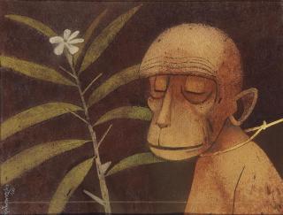 Ganesh Pyne - Ape and the Flower